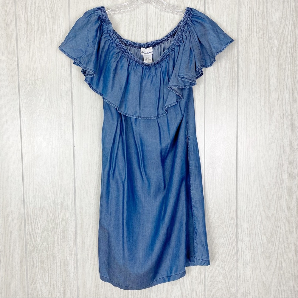 Tommy Bahama | Chambray Off The Shoulder Mini Dress Size XS